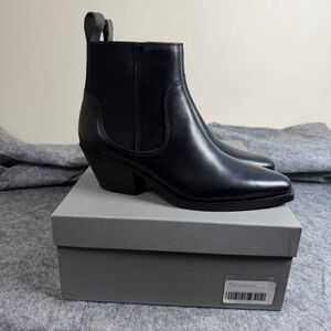 Everlane The Western Ankle Chelsea Heeled Boot Leather Women's 6.5 New $245
